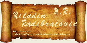Miladin Radibratović vizit kartica